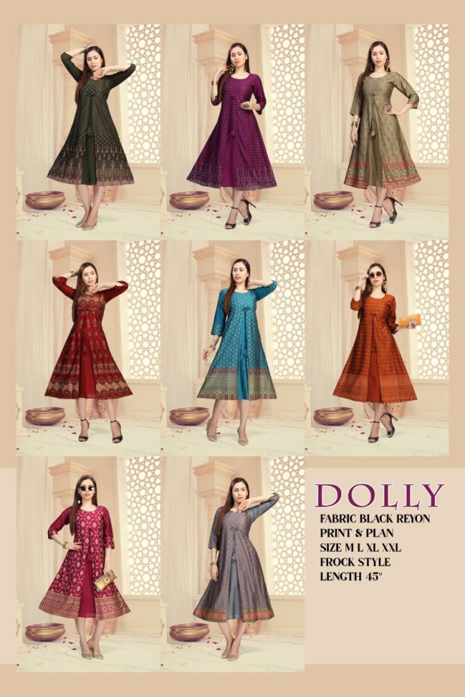 Fashion Talk Dolly Latest Fancy Wear Printed Designer Anarkali Kurtis Collection